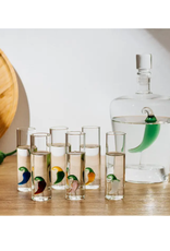 Tequila Decanter Set w/6 Pepper Shot Glasses
