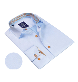 Avenue21 - Baby Blue Solid w/Brown/bl Circles