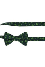 GREEN SHAMROCK NOVELTY SILK BOW TIE