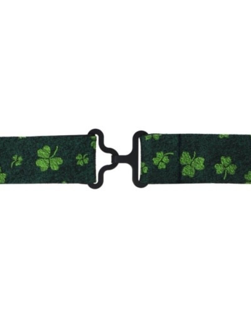 GREEN SHAMROCK NOVELTY SILK BOW TIE