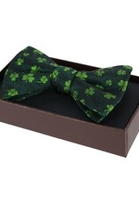 GREEN SHAMROCK NOVELTY SILK BOW TIE