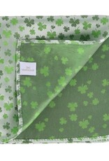 WHITE SHAMROCK NOVELTY SILK 12X12 POCKET SQUARE