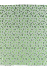 WHITE SHAMROCK NOVELTY SILK 12X12 POCKET SQUARE