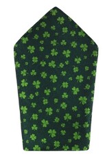 GREEN SHAMROCK NOVELTY SILK 12X12 POCKET SQUARE