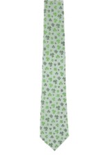 WHITE SHAMROCK NOVELTY SILK NECKTIE
