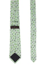 WHITE SHAMROCK NOVELTY SILK NECKTIE