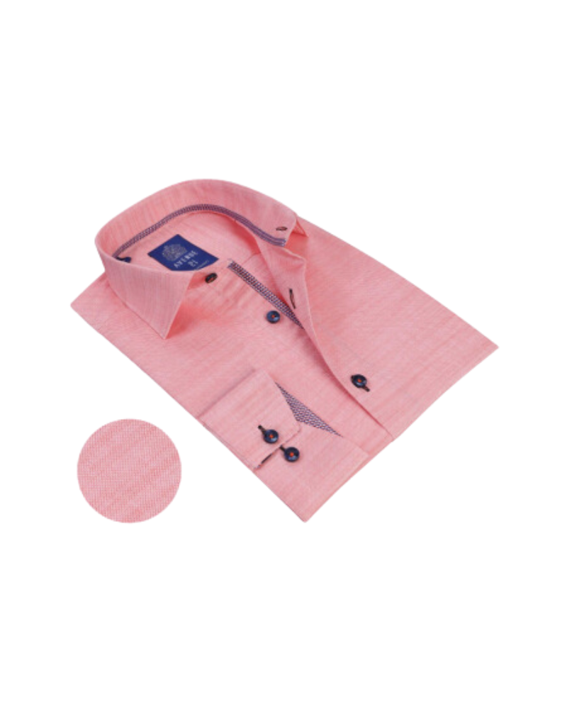 Avenue21 - Linen Look Peach w/Navy Trim