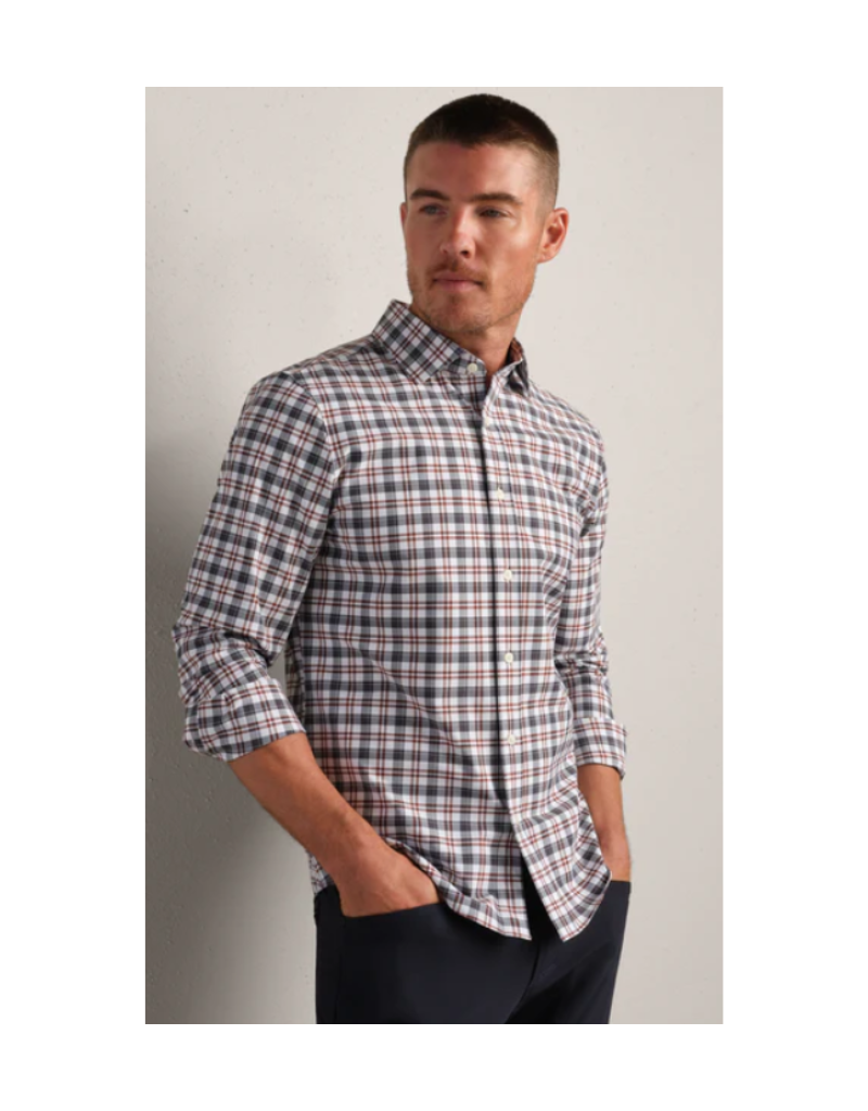 stretchy mens dress shirts Total Stretch Slim Fit Solid Shirt – Perry Ellis