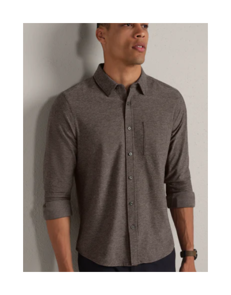 Rhone Rhone WFH Shirt - Taupe Heather