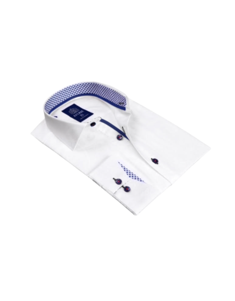 Avenue21 - White Textured/Bl Diam Trim
