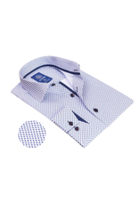 Avenue21 - Wht Navy Geo/Navy Trim