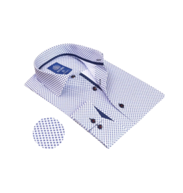 Avenue21 - Wht Navy Geo/Navy Trim