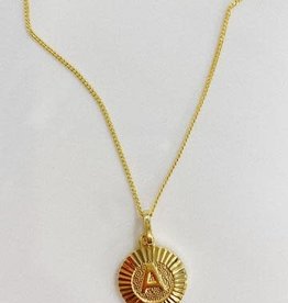 Bracha Bracha Medallion Initial Necklace