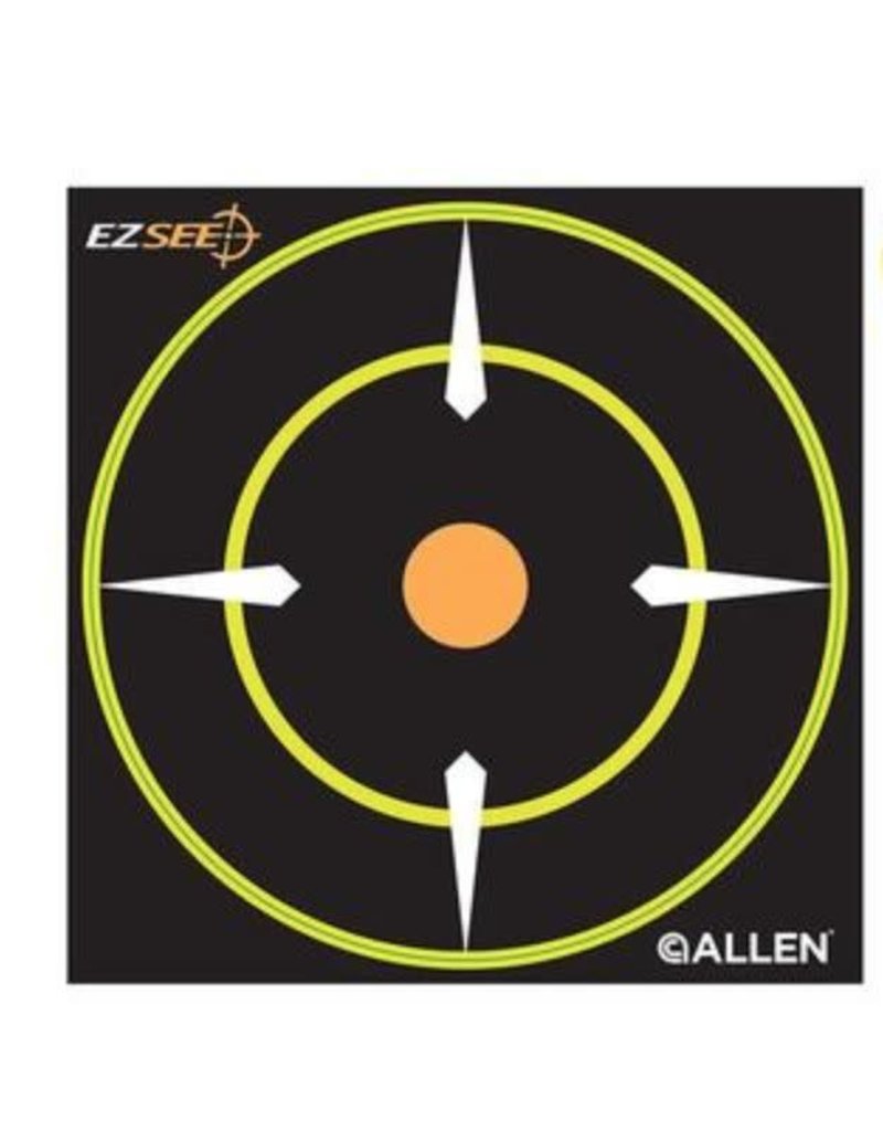Allen EZ See Adhesive Bullseye Target, 6" x 6", Pack of 12