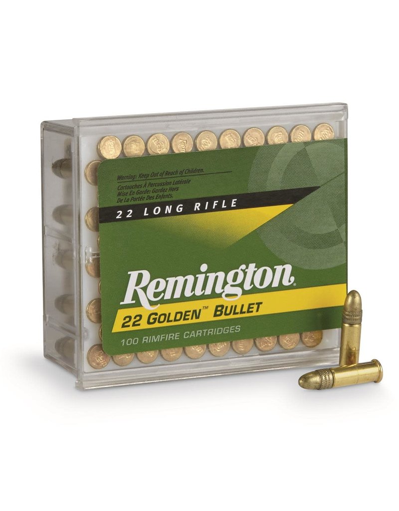 Remington Golden Bullet, .22LR, 40 GR, Plated RN, 100 Round Box (21276)