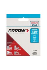 Arrow T50 1/4"" Staples - (1250-Pack)