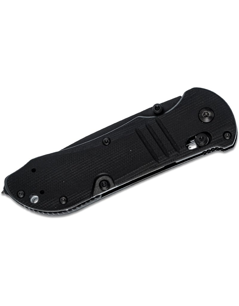 Benchmade Tactical Triage Rescue - 3.48" Black Combo Blade, S30V, Black G10 Handles, Safety Cutter, Glass Breaker (917SBK)