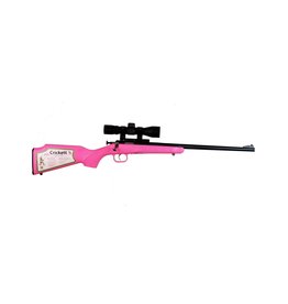 Keystone Crickett Bolt Action Youth Rifle Package w/Rifle Pink, Scope, 22 LR