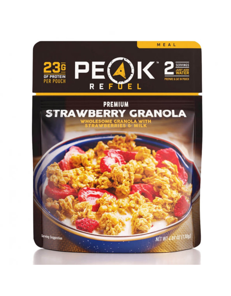 Peak Refuel Strawberries & Granola With Milk