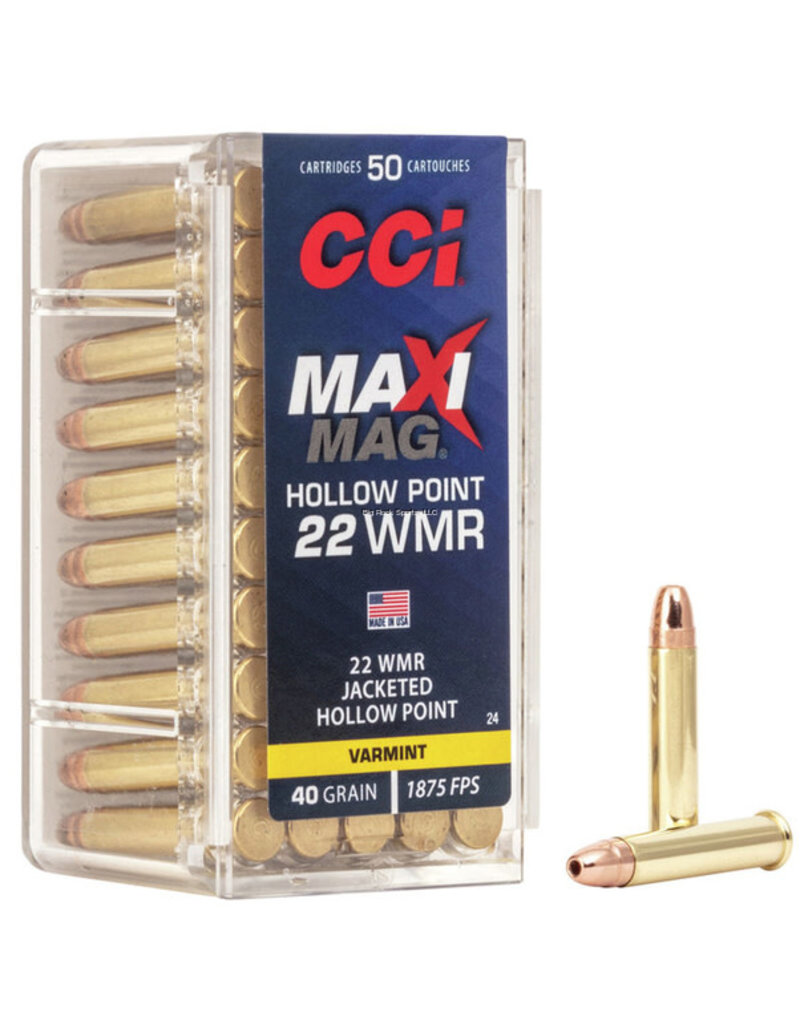 CCI MaxiMag 22 WMR 40 GR JHP Box of 50 (24)