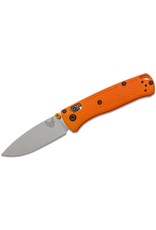 Benchmade Mini Bugout - 2.82" Satin Plain Blade, S30V, Orange Grivory Handles (533)