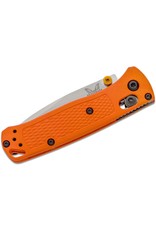 Benchmade Mini Bugout - 2.82" Satin Plain Blade, S30V, Orange Grivory Handles (533)
