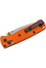 Benchmade Mini Bugout - 2.82" Satin Plain Blade, S30V, Orange Grivory Handles (533)