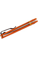 Benchmade Mini Bugout - 2.82" Satin Plain Blade, S30V, Orange Grivory Handles (533)