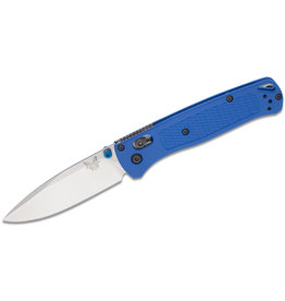 Benchmade Bugout - 3.24" Satin Plain Blade, S30V, Blue Grivory Handles (535)