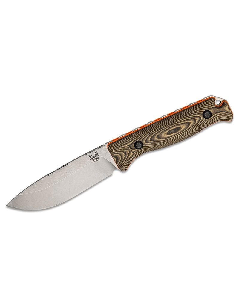 Benchmade Hunt Saddle Mountain Skinner - 4.2" Drop Point, S90V, Richlite/Orange G10 Handles (15002-1)