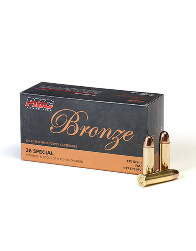 PMC Bronze - .38 Special, 132gr, FMJ Box of 50 (PMC38G)