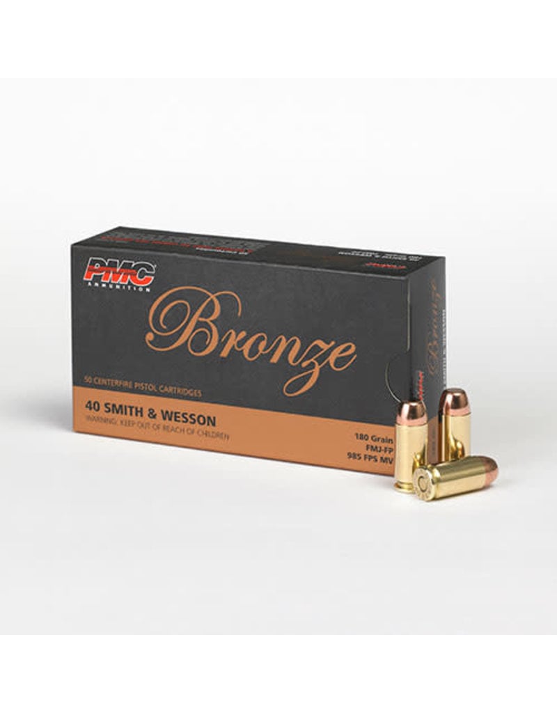 PMC Bronze - .40 S&W, 180gr, FMJ-FP, Box of 50 (PMC40E)