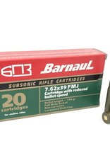 Barnaul Subsonic - 7.62x39, 196gr, FMJ, Box of 20