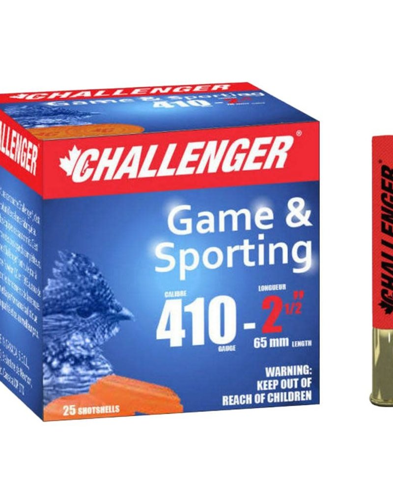 Challenger 410 GA. 2 1/2" 1/2 oz #4 Box of 25 Shells (10064)