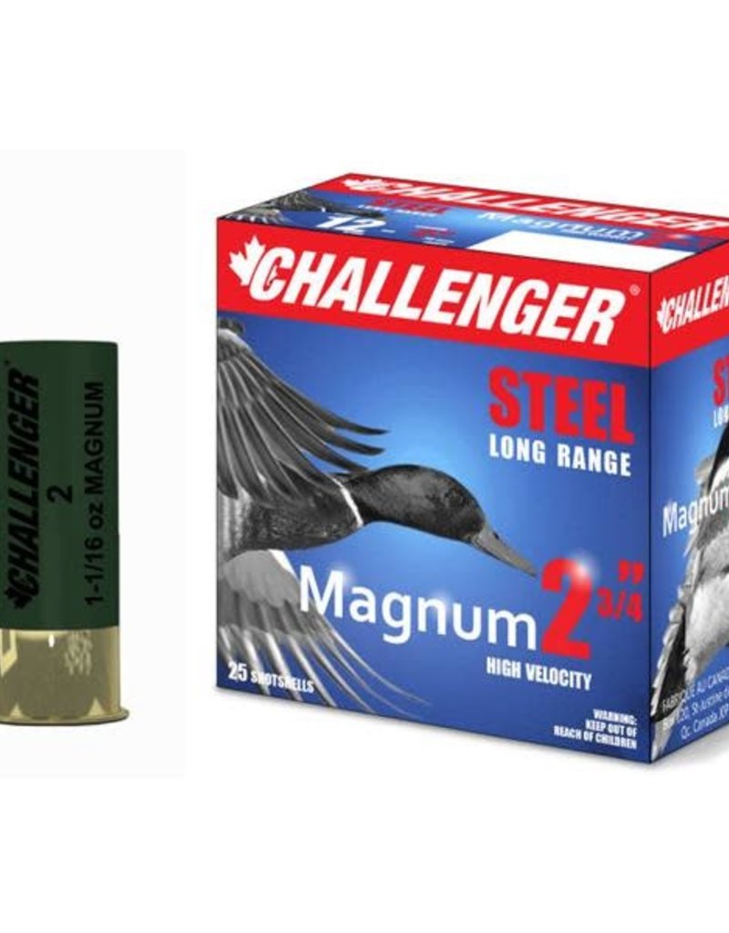 Challenger Magnum 12 GA. 2 3/4" 1 - 1/8 oz #BB Box of 25 (50050)