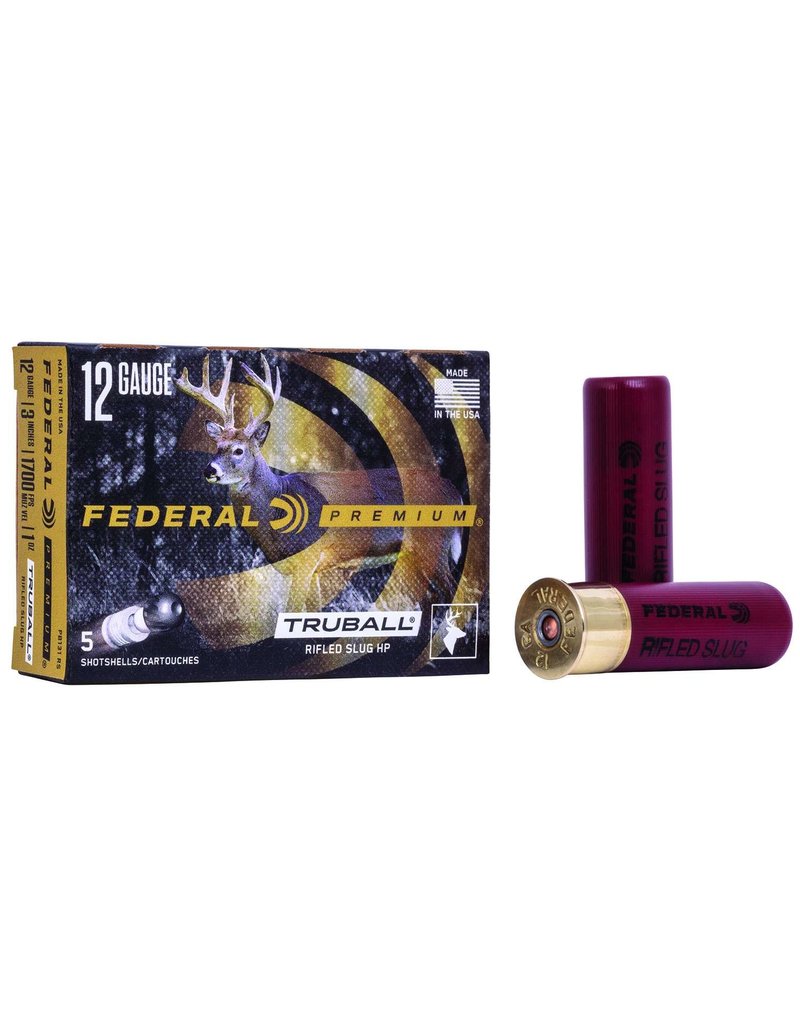 Federal Vital-Shok - 12GA, 3", 1 oz, Rifled Slug HP, Box of 5 (PB131RS)