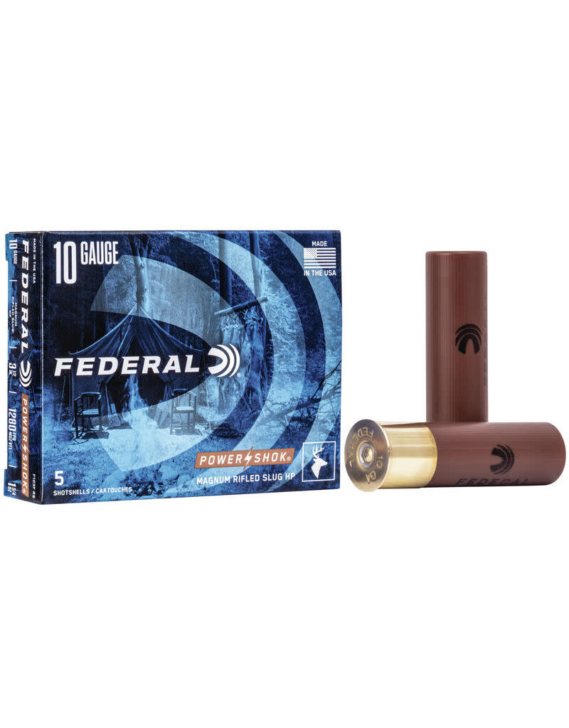 Federal Power-Shok Rifled Slug - 10GA, 3-1/2", 1 3/4 oz., Box of 5 (F103FRS)