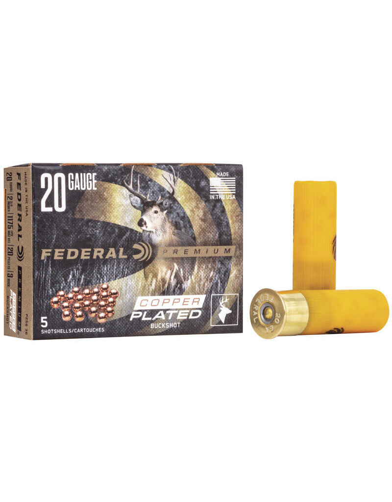 Federal Vital-Shok Buckshot - 20GA, 3", 3 Buck, 18 Pellets., Box of 5 (P2563B)