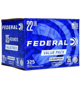 Federal Value Pack - 22 LR, 36 GR, Copper Plated Hollow Point, Box of 325 (725)