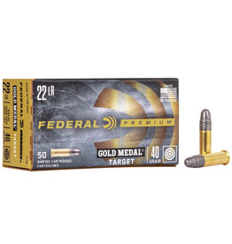 Federal Premium Gold Medal Rimfire - 22LR, 40 GR, LRN, Box of 50 (711B)