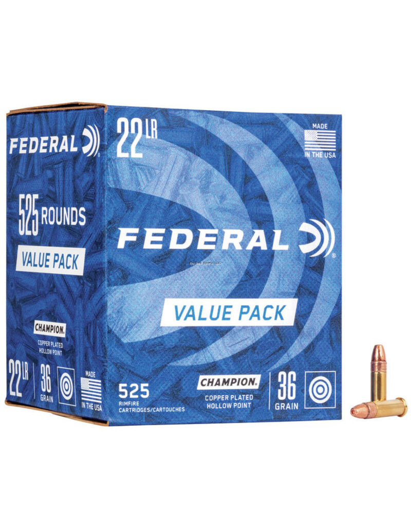 Federal Champion Training - 22LR 36 GR, HP, Box of 525 (745)