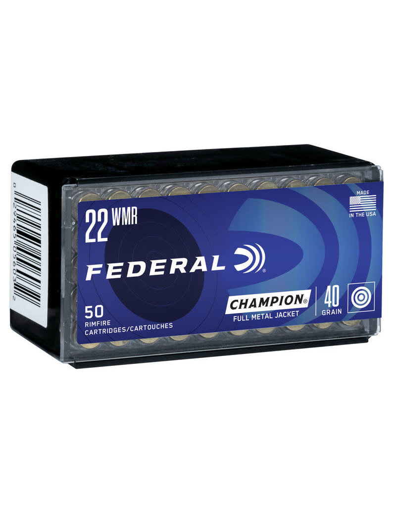 Federal Champion - 22 WMR, 40 GR, FMJ, Box of 50 (737)