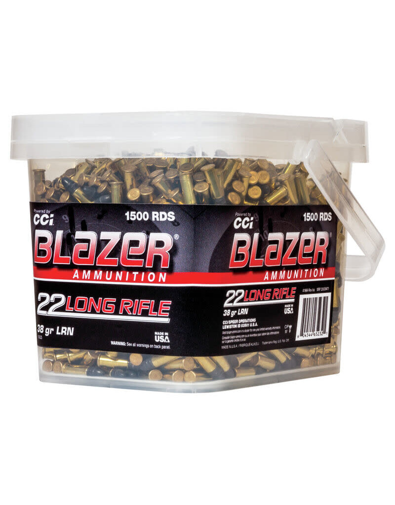 CCI Blazer 22 LR, 38 Grain, Hollow Point, 1500 Count Bucket