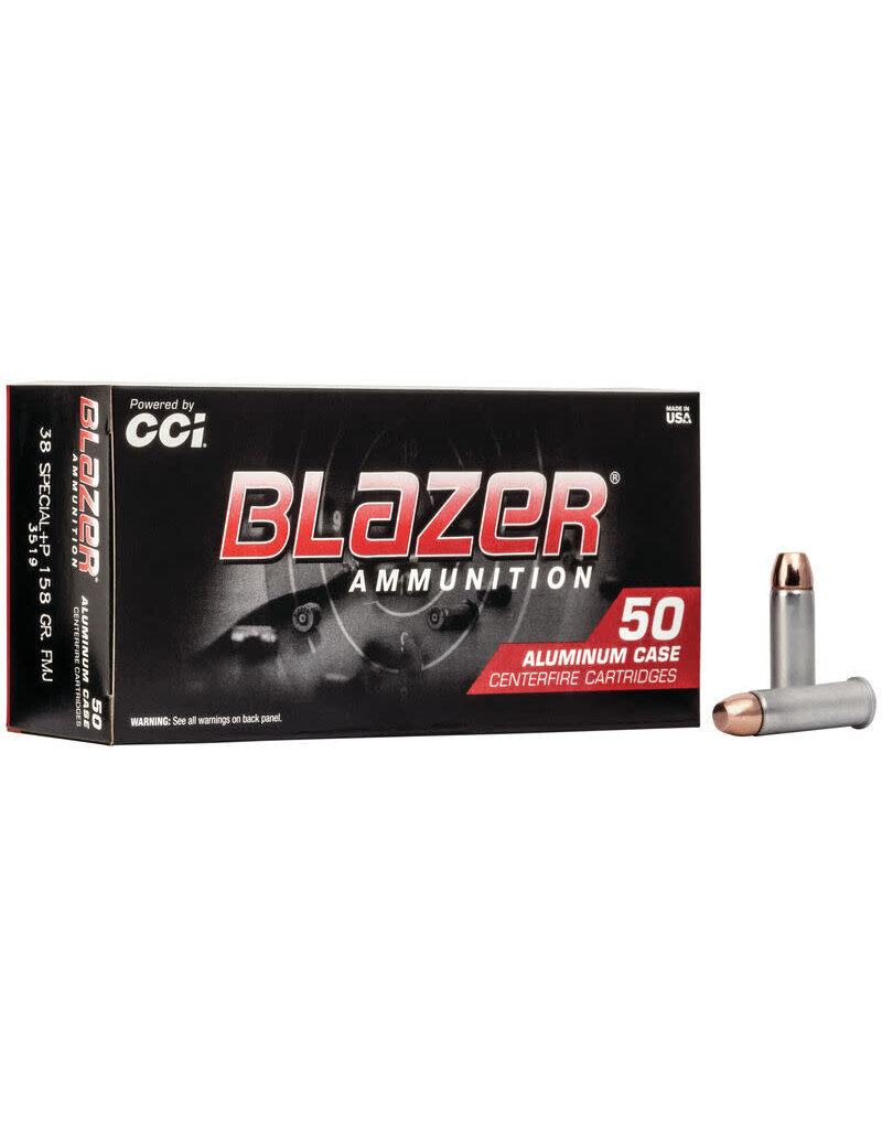 CCI Blazer Aluminum 38 Special +P 158Gr FMJ Box of 50 (3519)