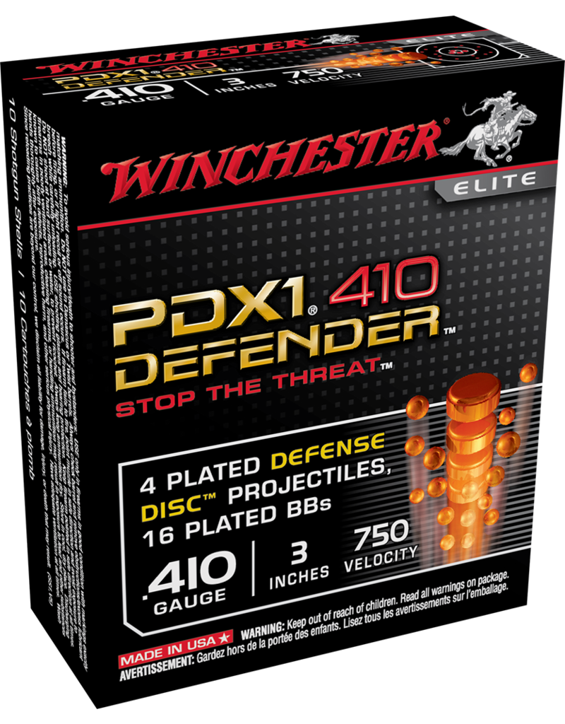 Winchester PDX1 Defender .410 Gauge, 3", Disc/BB, Box of 10 (S413PDX)