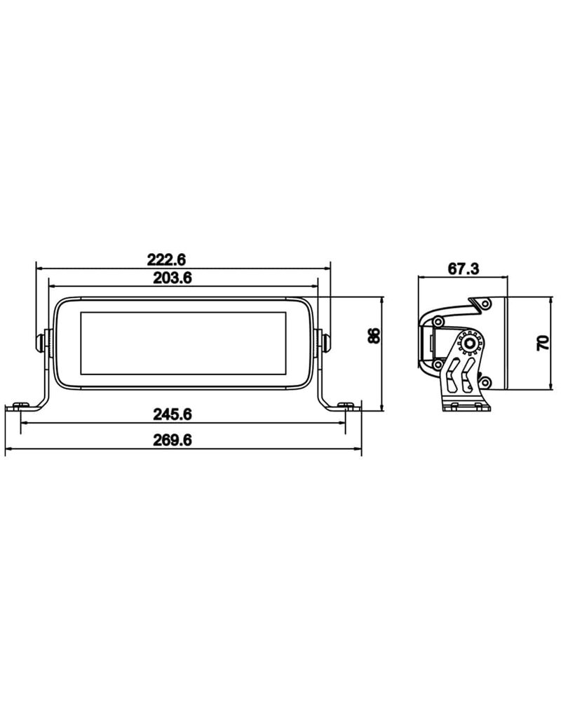 NightRider JET BLACK 7″ Double Row Auxiliary Driving Light Bar Kit – ECE Certified (NJ07EM-2)