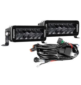 NightRider JET BLACK 7″ Double Row Auxiliary Driving Light Bar Kit – ECE Certified (NJ07EM-2)