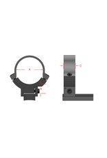 Warne 30mm, Rimfire High Matte Rings (732M)