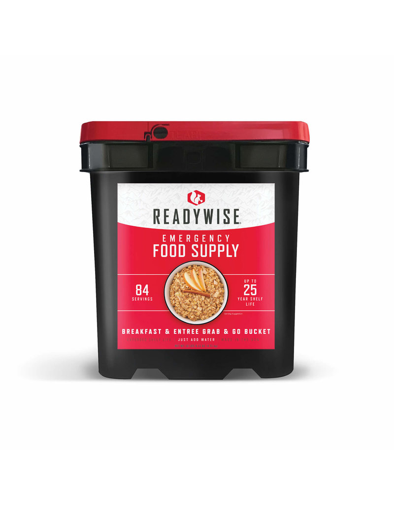 ReadyWise 84 Serving Breakfast & Entree Grab & Go Bucket (RW01-184)