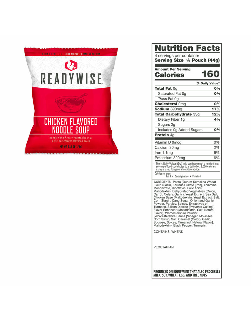 ReadyWise 84 Serving Breakfast & Entree Grab & Go Bucket (RW01-184)